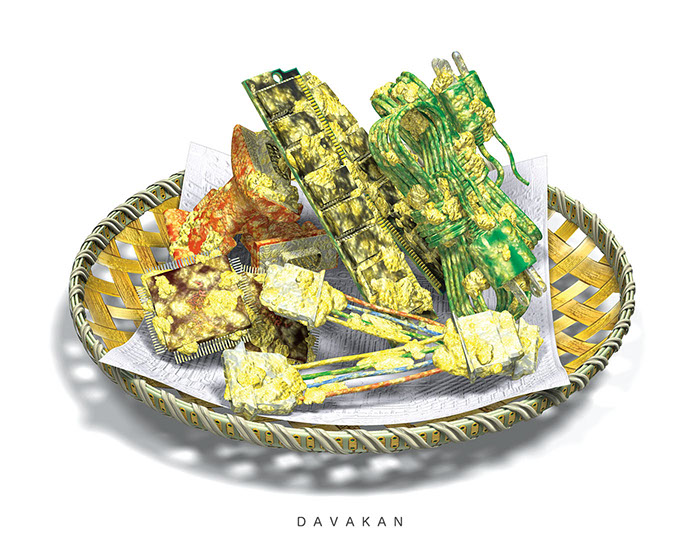 #3DCG Illustration #Strata Design 3D CX #DAVAKAN #ダバカン #CGイラスト #PC Part Foods