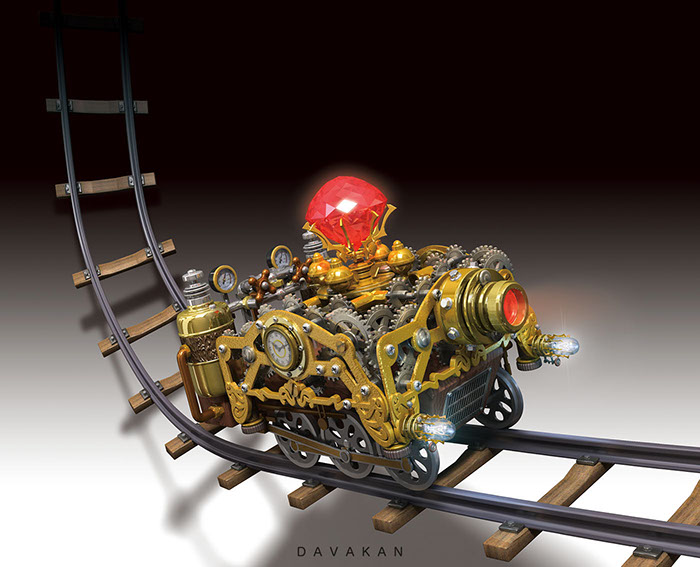 3DCG Illustration Strata DAVAKAN Steampunk ダバカン CGイラスト スチームパンク