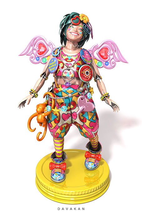 3DCG Illustration Strata DAVAKAN  ダバカン CGイラスト Tin Toy ブリキのおもちゃ