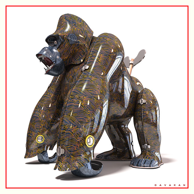 3DCG Illustration Strata DAVAKAN  ダバカン CGイラスト Tin Toy ブリキのおもちゃ