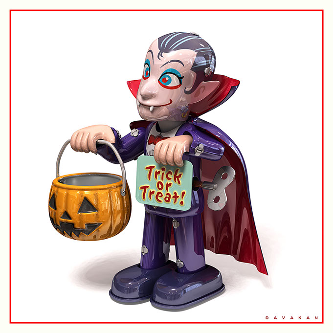 3DCG Illustration Strata DAVAKAN  ダバカン CGイラスト Tin Toy ブリキのおもちゃ